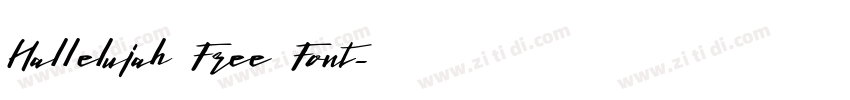 Hallelujah Free Font字体转换